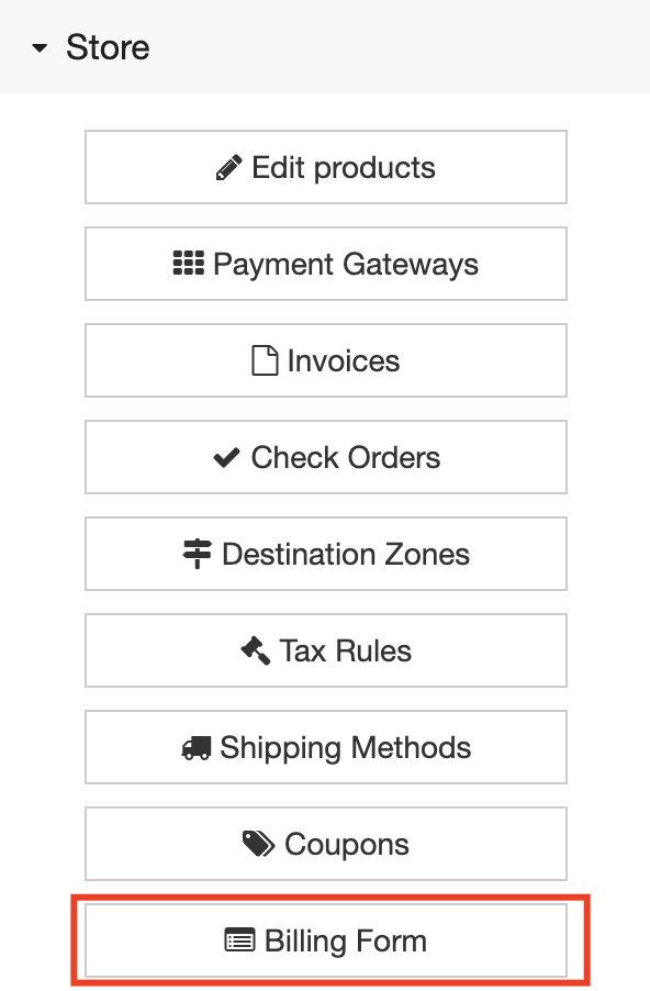 Billing form example preview