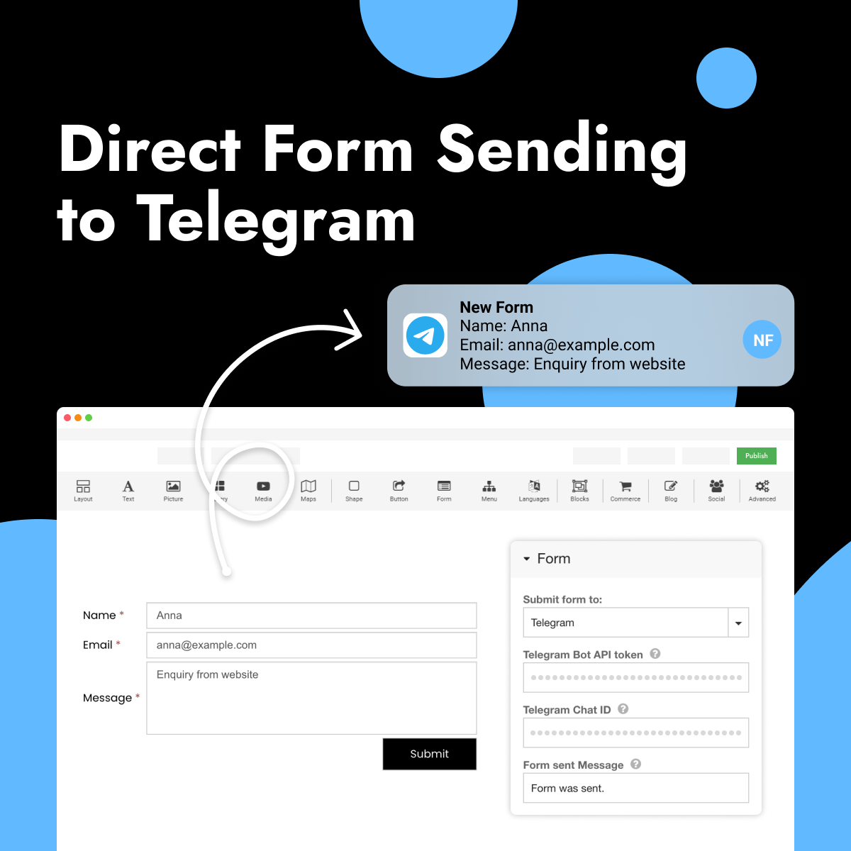 Как отправить форму прямо в  Telegram чат?