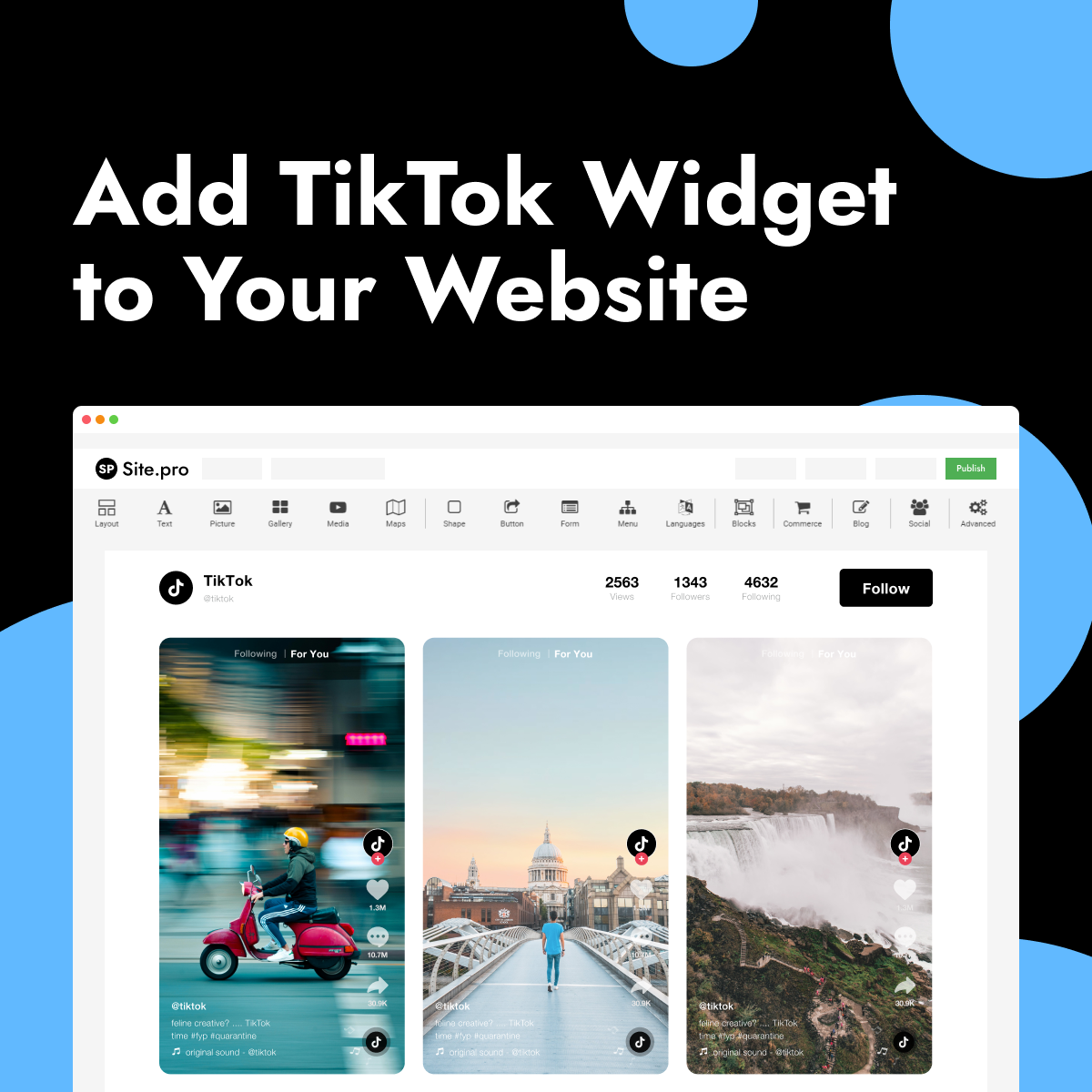 Интеграция виджета TikTok на сайте
